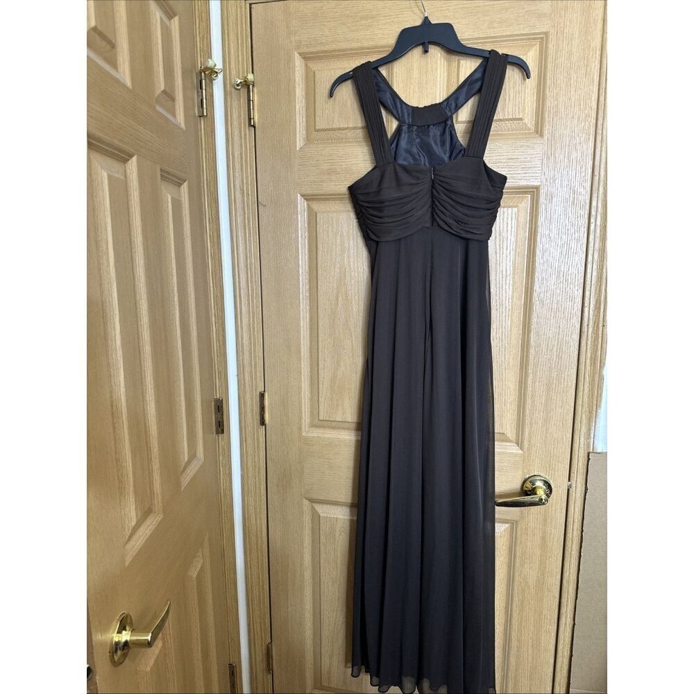 Alex Evenings Womens Brown Chiffon Formal Gown Size 8 - Picture 6 of 10